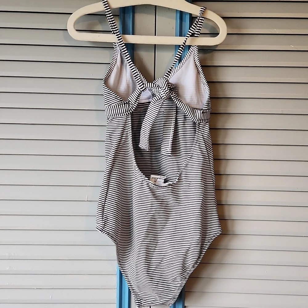 Jacadi Paris Navy & White Striped Swimsuit